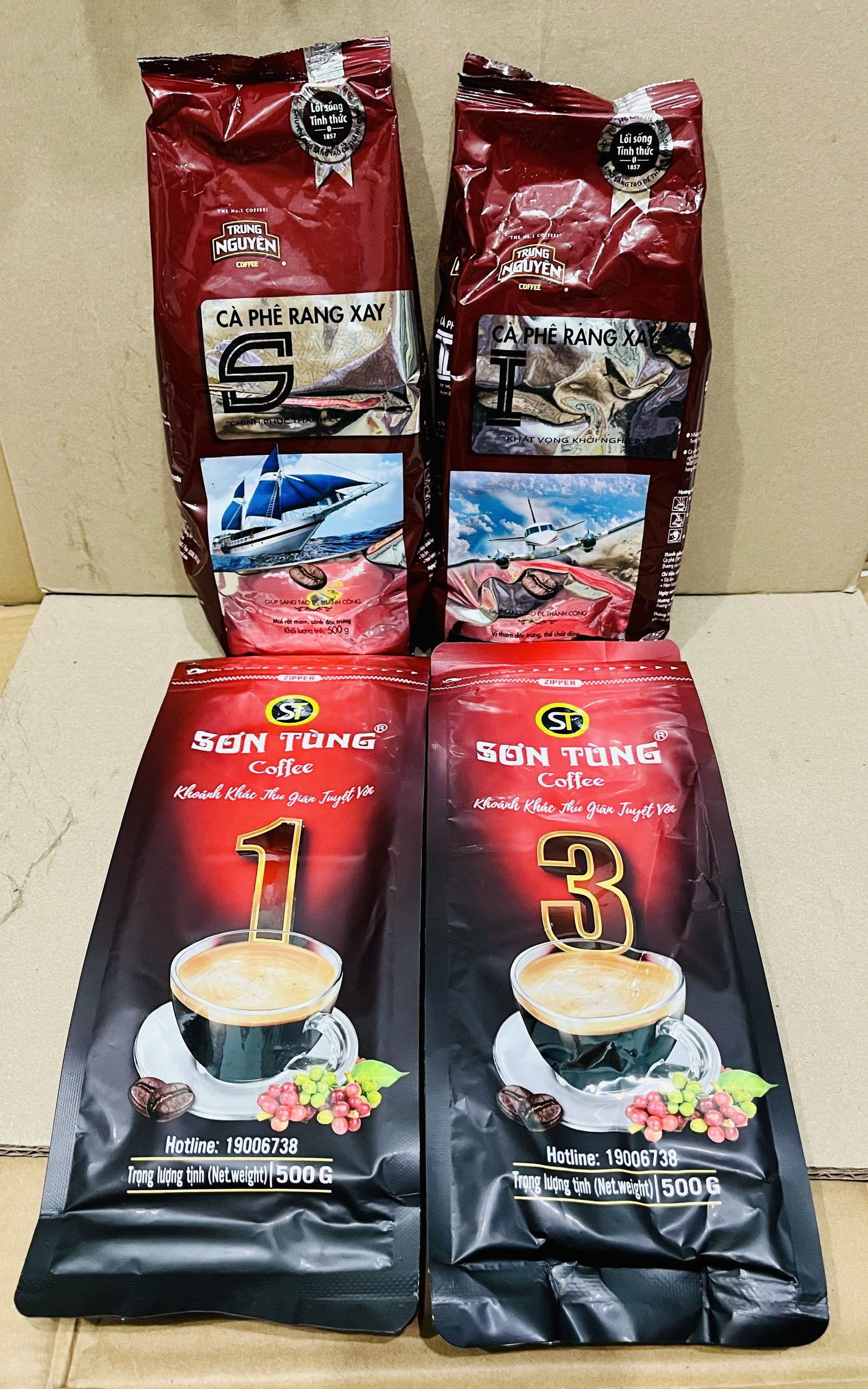 (GÓI 500G) (SƠN TÙNG ĐỔI MẪU MỚI) Cà phê pha phin Trung Nguyên chữ S/chữ I/Cà phê Sơn Tùng số 1/số 3