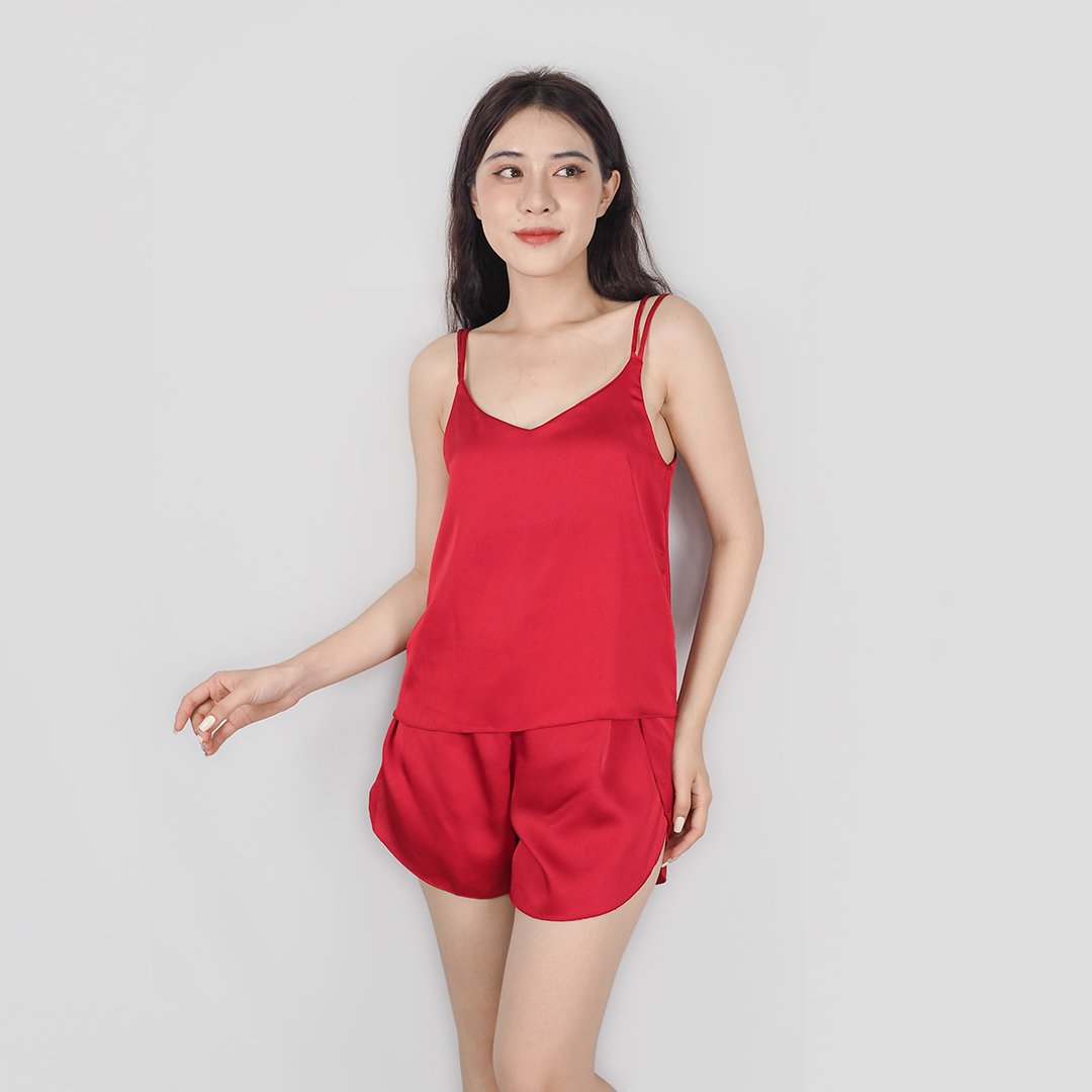 Đồ mặc nhà đồ ngủ nữ lụa 2 dây cao cấp thoáng mát gợi cảm dưới 65kg