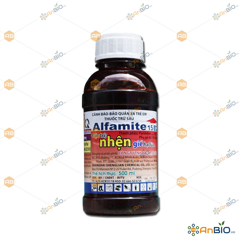 Thuốc trừ sâu ALFAMITE 15EC chai 500ml ĐẶC TRỊ NHỆN GIÉ, NHỆN ĐỎ - C5.1002