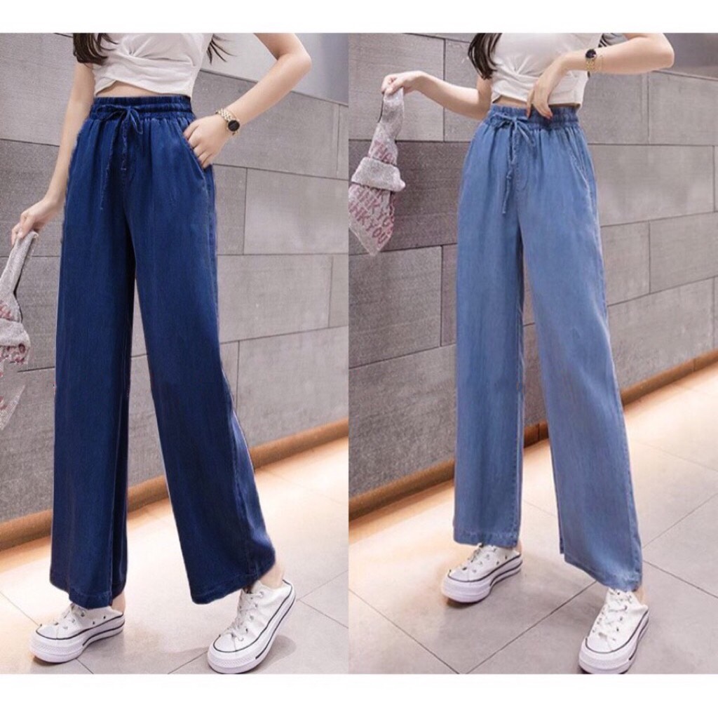 (3 SIZE 45-60KG)QUẦN DÀI JEAN GIẤY ỐNG RỘNG NỮ THỜI TRANG PHÙ HỢP ĐI HỌC, ĐI CHƠI, ĐI LÀM