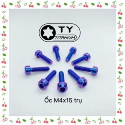 Ốc titan 4li15 trụ gr5 bắt nắp dầu thắng vario đời mới nắp dầu kiểu và nhiều vị trí khác