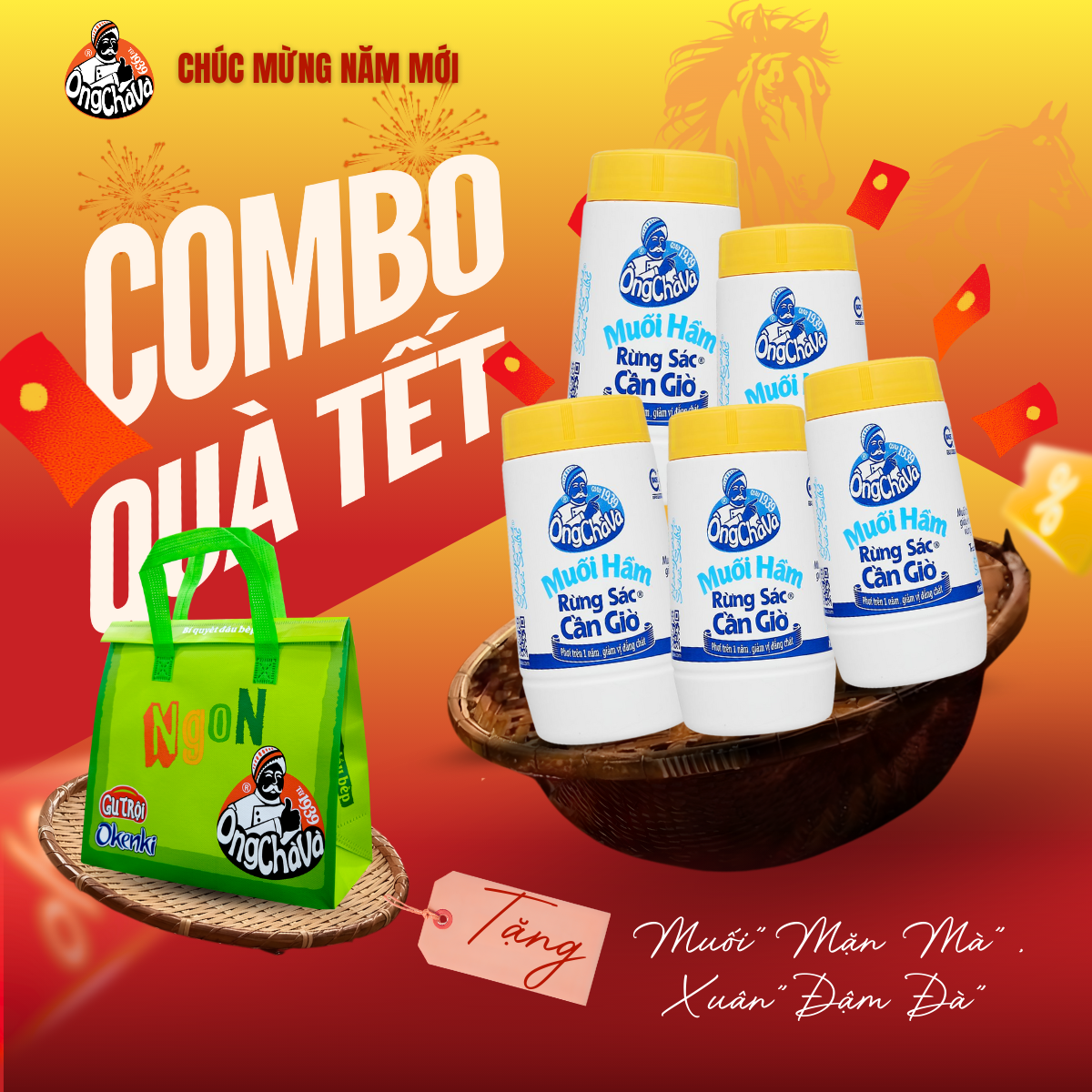 Combo Tết 5 Muối Hầm Rừng Sác Mặn Mà - Xuân Đậm Đà Thương Hiệu Ông Chà Và