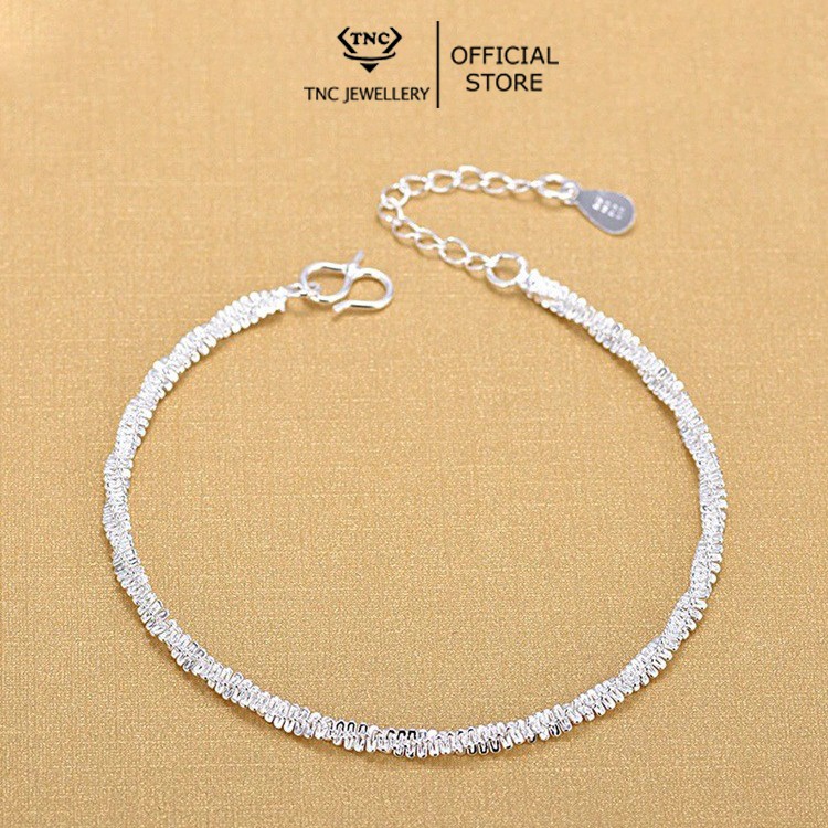 Lắc chân nữ bạc ta cao cấp dây trơn tinh tế -Trang sức TNC Jewellery
