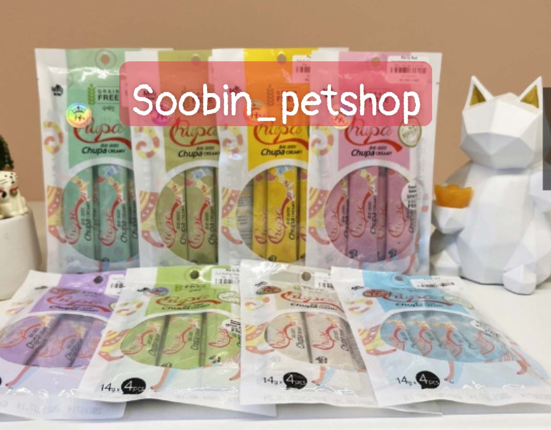 Meowow / Súp thưởng Xốt thịt thật cho mèo Chupa Creamy | 100% thịt thật | Grain Free | Tốt cho tim mạch và trí não