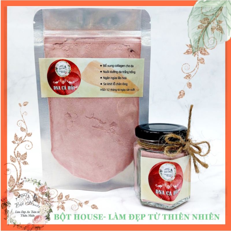 ️️ bột đắp mặt dna cá hồng handmade nhà bột