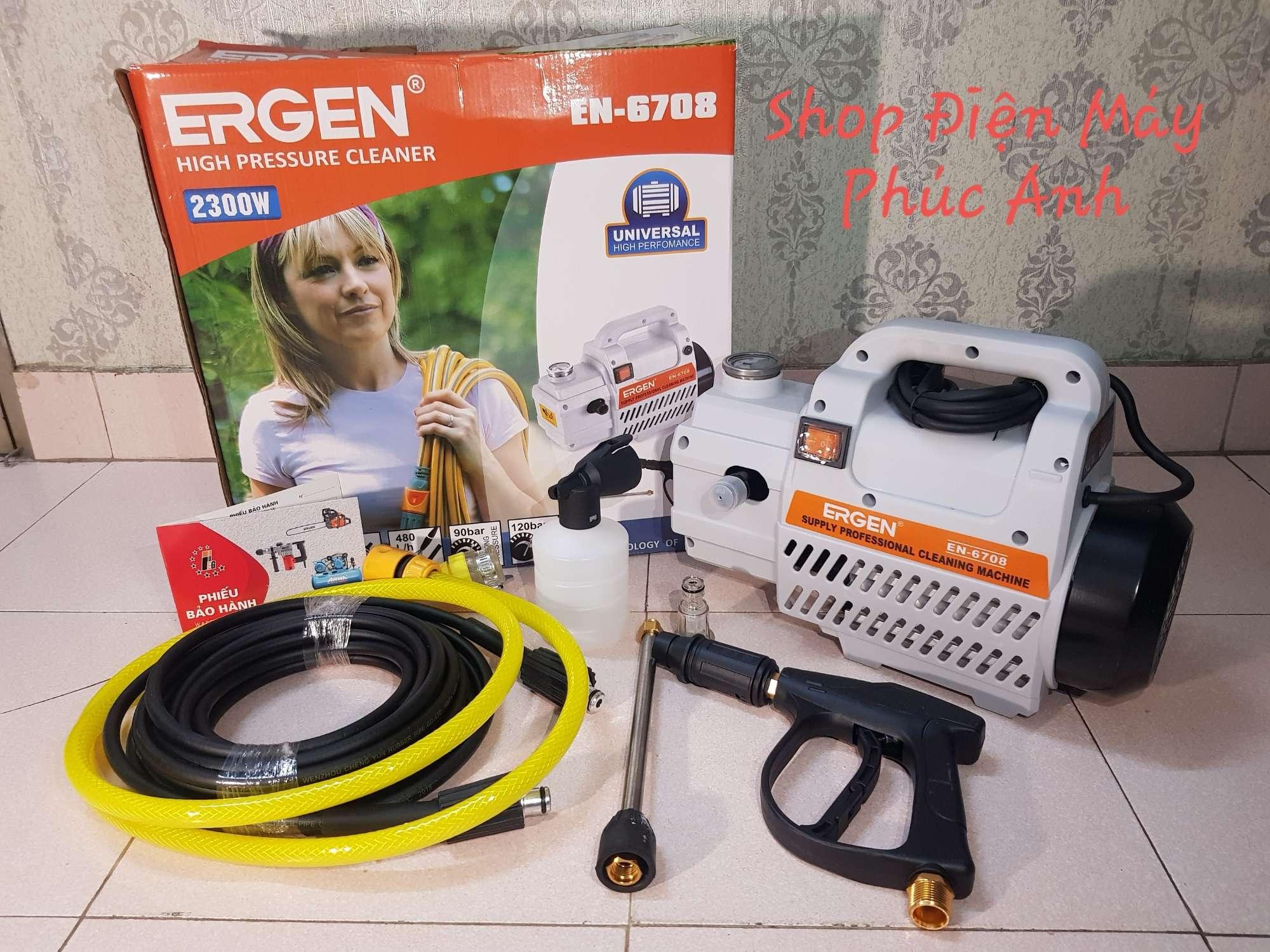 Máy bơm rửa xe áp lực cao ergen en-6708 tự hút nước