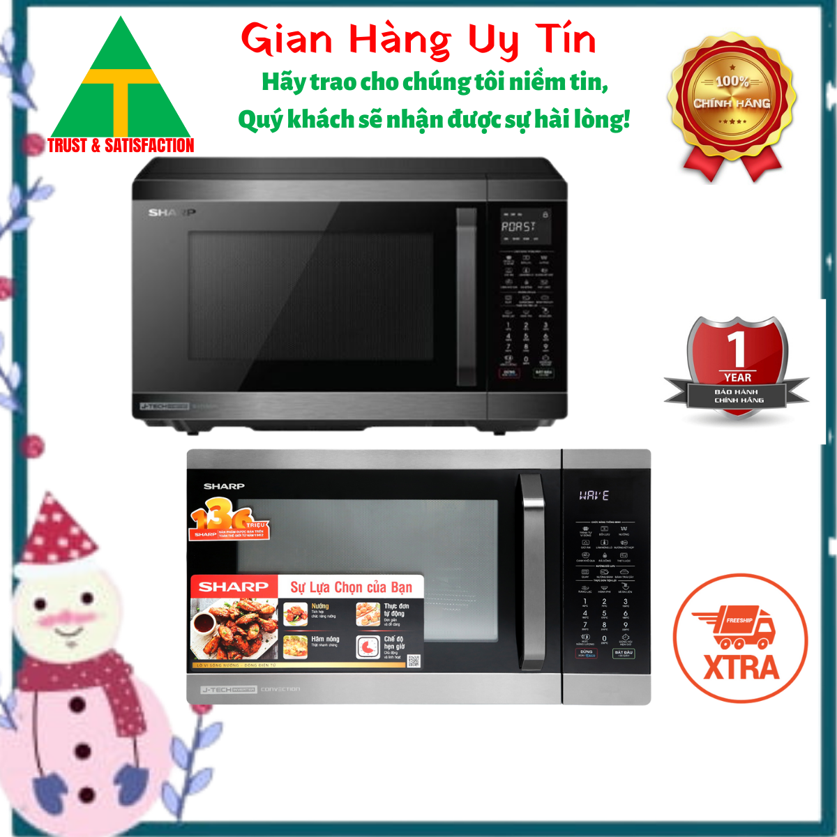Lò vi sóng có nướng Sharp R-C932XVN-BST 32 Lít (Inverter) - Hàng chính hãng