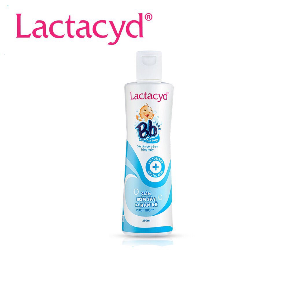 Sữa tắm gội hằng ngày cho bé lactacyd bb - giảm rôm sảy 250ml