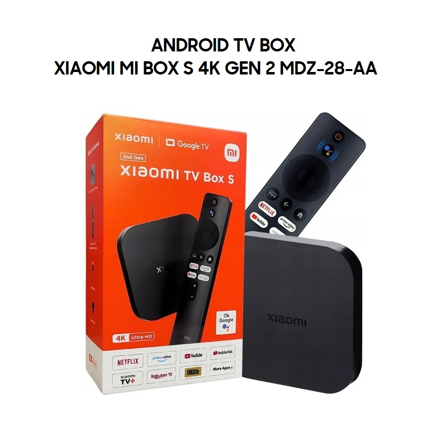 Tivi Box Xiaomi Mi Box S Gen 2 4K - Hỗ trợ Tiếng Việt, Độ phân giải 4K (3840 x 2160), CPU 4 nhân,Ram 2GB, Rom 8GB, Kết nối Wifi, Bluetooth 4.2, HDMI - Hành chính hãng