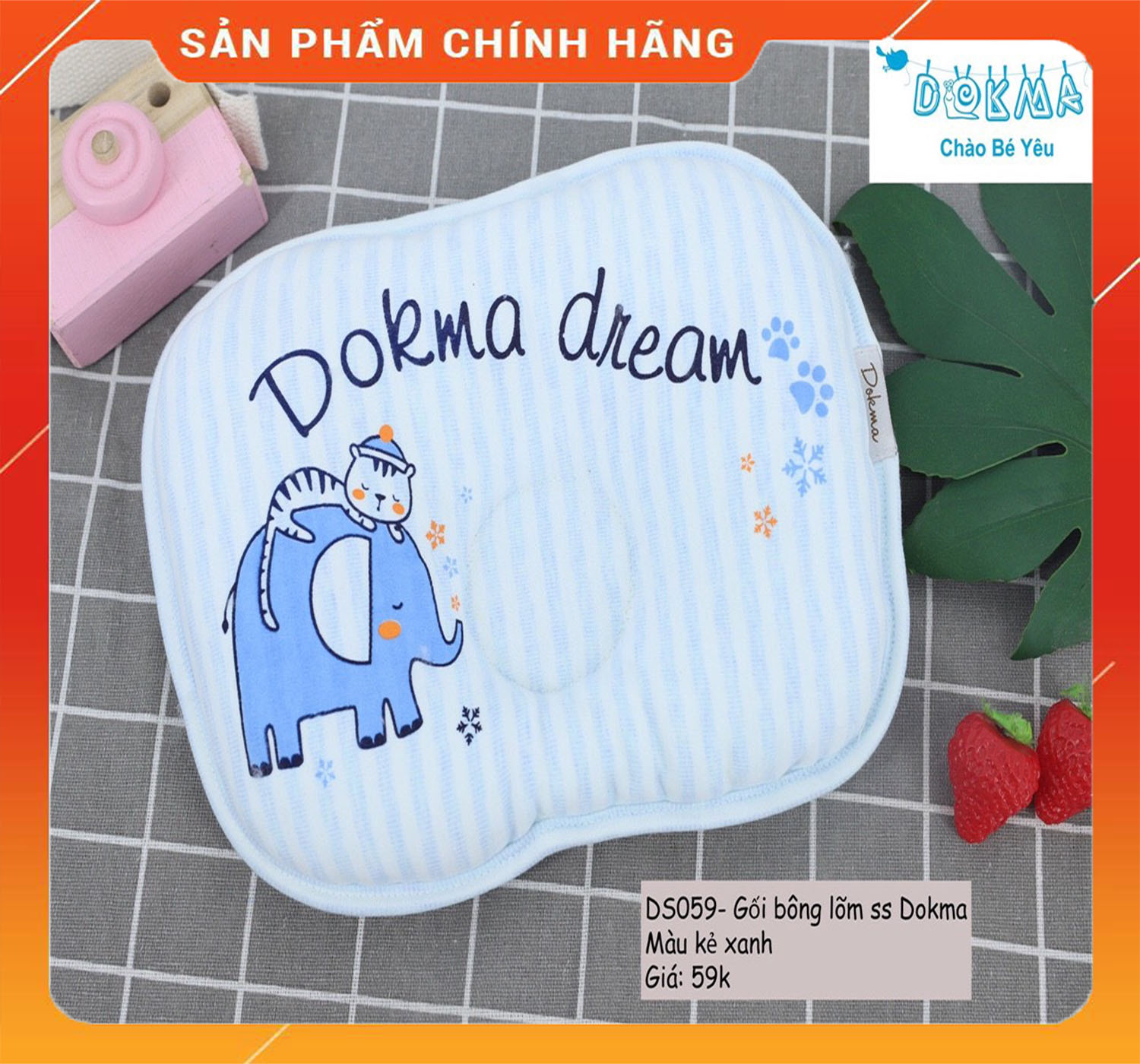Gối lõm sơ sinh Dokma