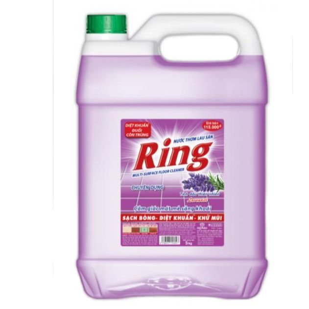Nước lau sàn Lavender Ring sạch bóng, diệt khuẩn, khử mùi, cảm giác mát mẻ sảng khoái 5kg