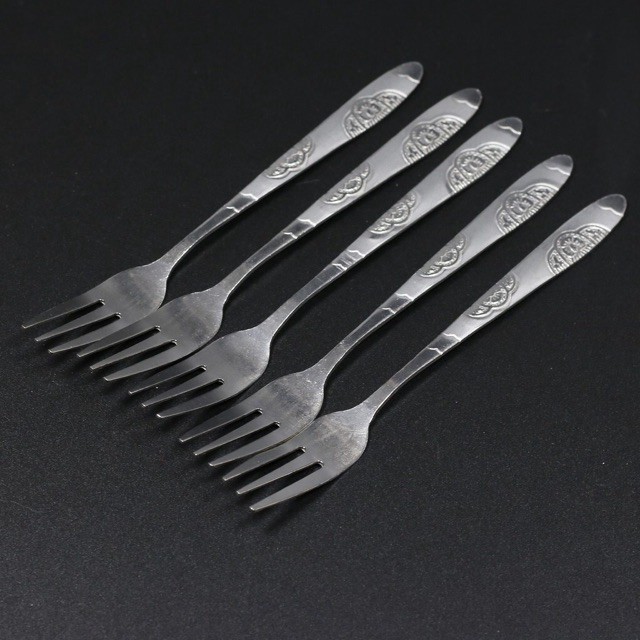Thìa cafe sữa, dĩa ăn hoa quả,thìa súp phở hoa sen inox rĩa inox trung siêu thị thành luân cơ sở 268