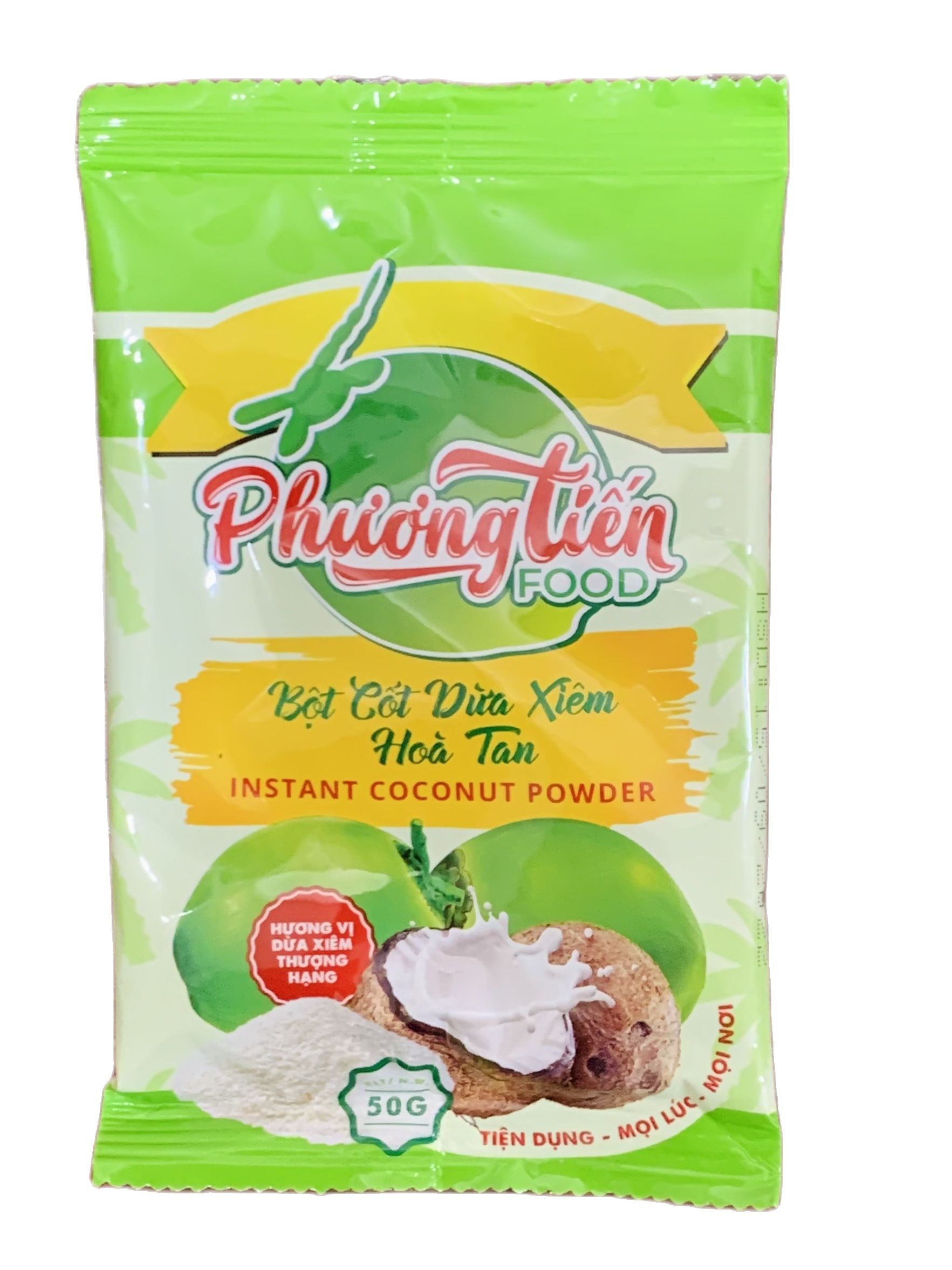 Gói 50gr Bột Cốt Dừa Xiêm Hoà Tan Phương Tiến