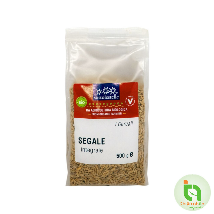 Lúa mạch đen nguyên cám hữu cơ cán dẹp Sottolestelle 500g