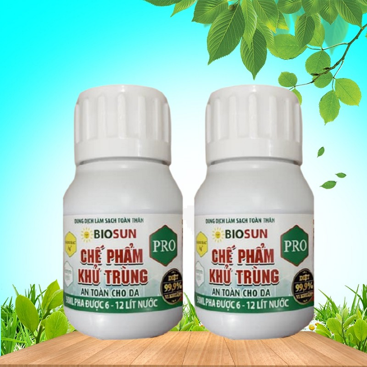 Chế phẩm khử trùng sinh học biosun nano bạc diệt 99,99% vi khuẩn - dung tích 50ml