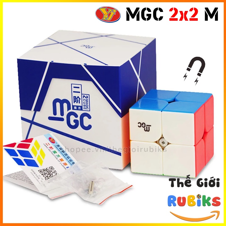 Rubik 2x2 yj mgc 2 2x2x2 m có nam châm mgc2 stickerless. khối lập phương rubic 2 tầng đồ chơi giáo dục thông minh.