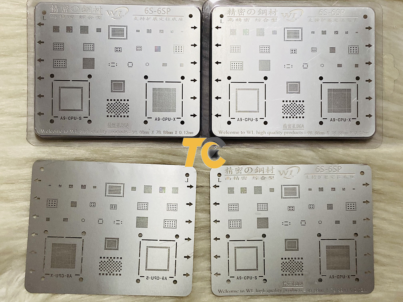 Vỉ ic đổ làm chân iphone 6s/6sp màu trắng bộ dụng cụ sửa chữa chân ic điện thoại linh kiện trung côi