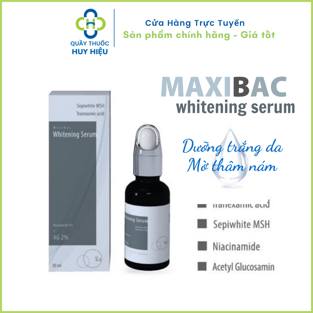 Maxibac Whitening Serum - Serum mờ ƞám dưỡng trắng da Maxibac