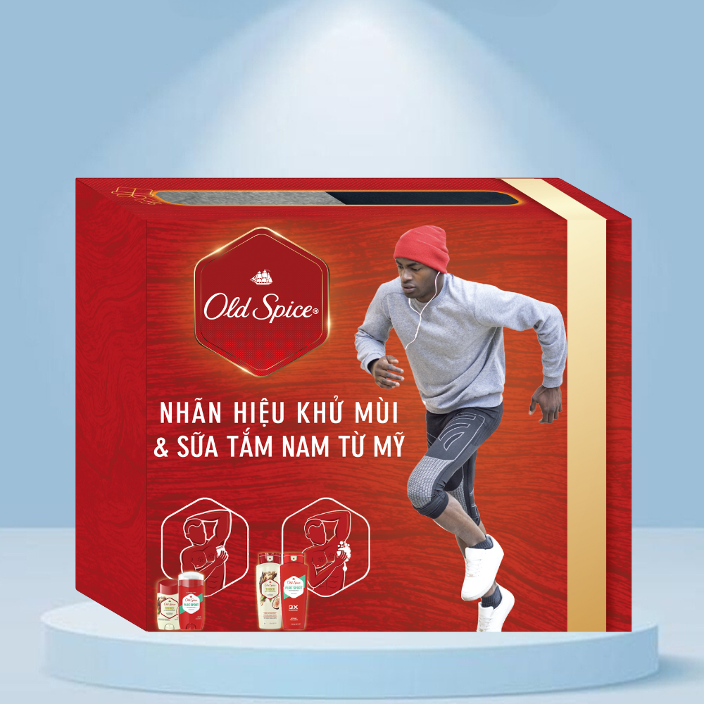 QTNK Hộp tất xanh/trắng Old Spice