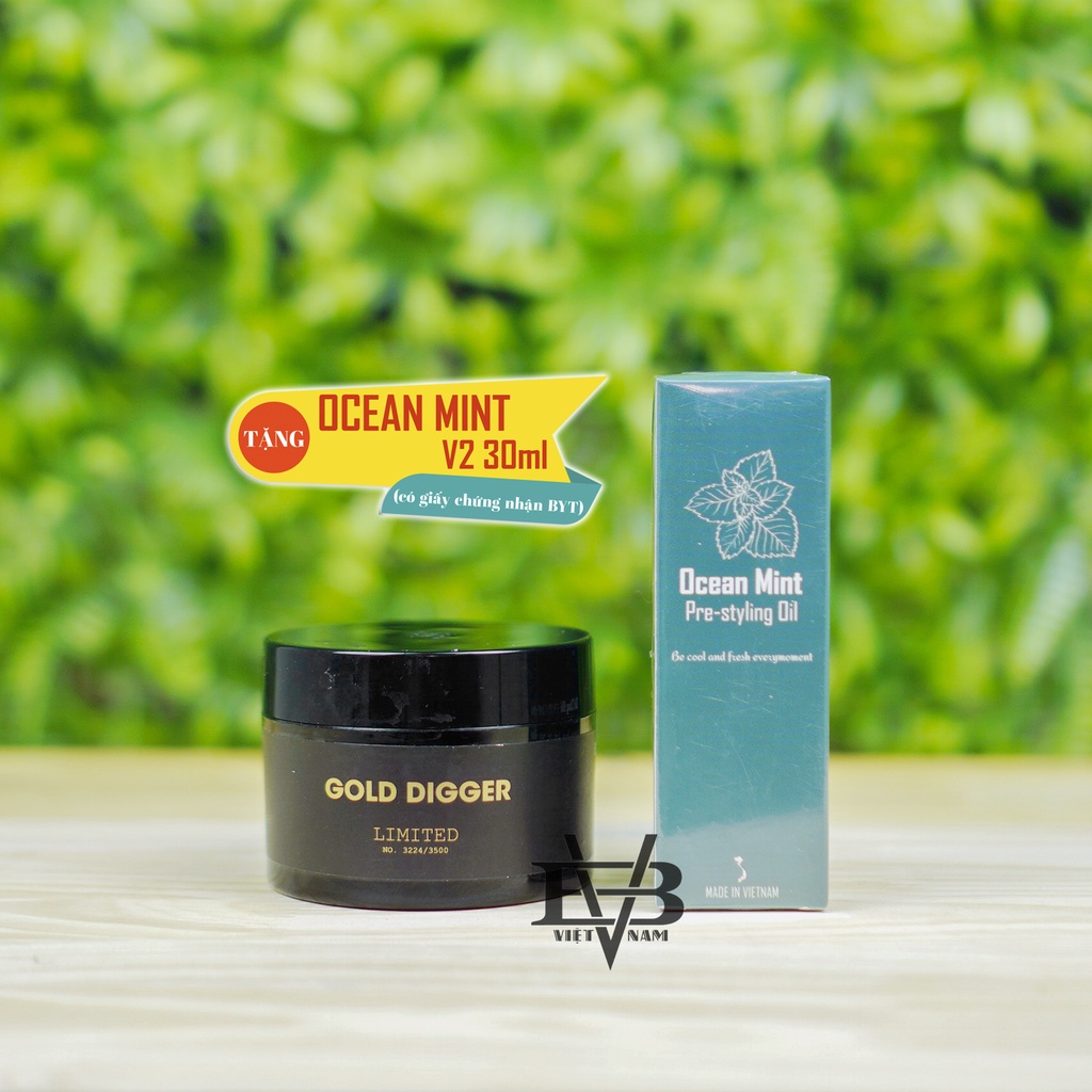 Sáp vuốt tóc By Vilain Gold Digger Limited Edition năm 2022 cao cấp 100% Đan Mạch + Tặng ocean mint 30ml