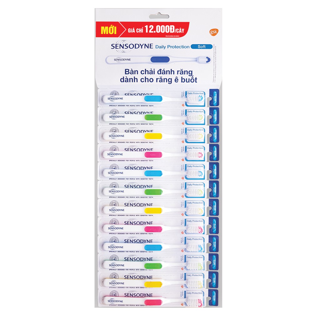 Vỉ 12 Bàn chải đánh răng Sensodyne Ultra Daily Protection Ex Soft