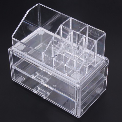 Kệ đựng mỹ phẩm - Kệ đựng mỹ phẩm trong suốt giá rẻ - Kệ để mỹ phẩm Mica 3 tầng
