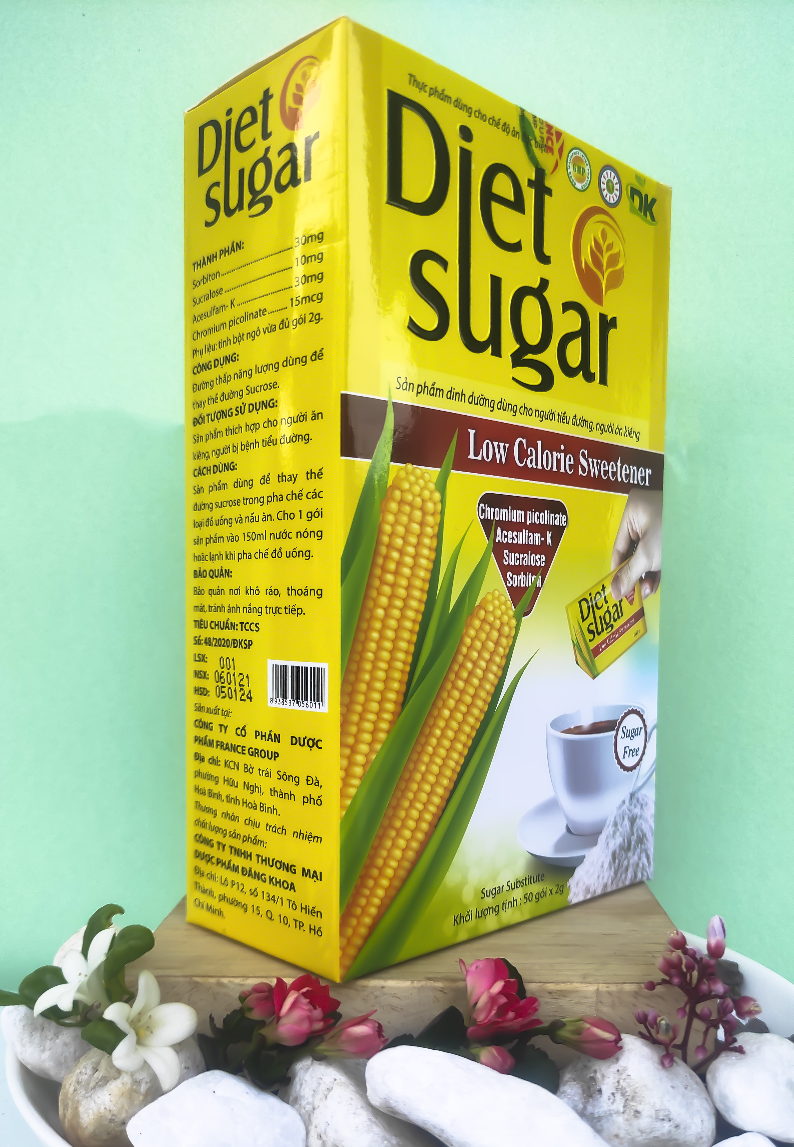 Đường Bắp DIET SUGAR cho người tiểu đường, ăn kiêng - Hộp 50 gói