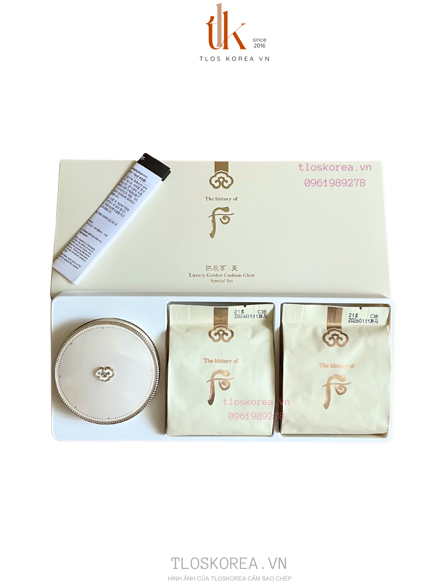 Whoo siêu phẩm phấn nước whoo luxury golden cushion spf50+ pa+++ tloskorea cũ