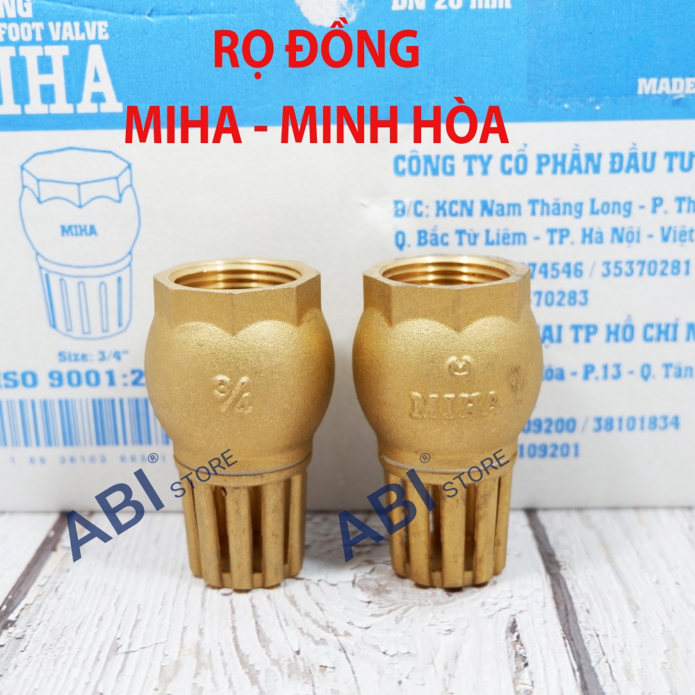 Rọ đồng miha dn15, dn20, dn25 minh hòa việt nam, chõ bơm nước đồng 21, 27, 34