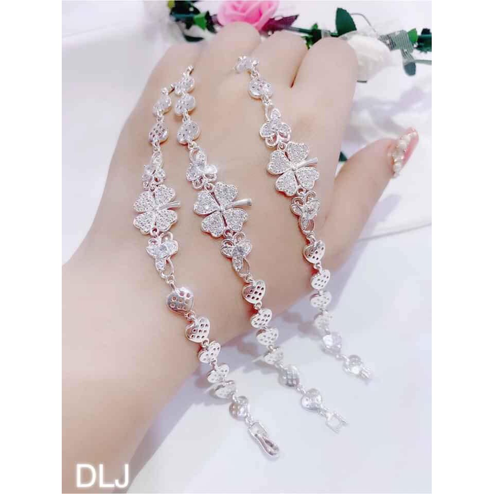 Bộ trang sức cỏ 4 lá bạc ta cao cấp - chuyên sỉ trang sức bạc, cam kết giá tốt kèm bảo hành