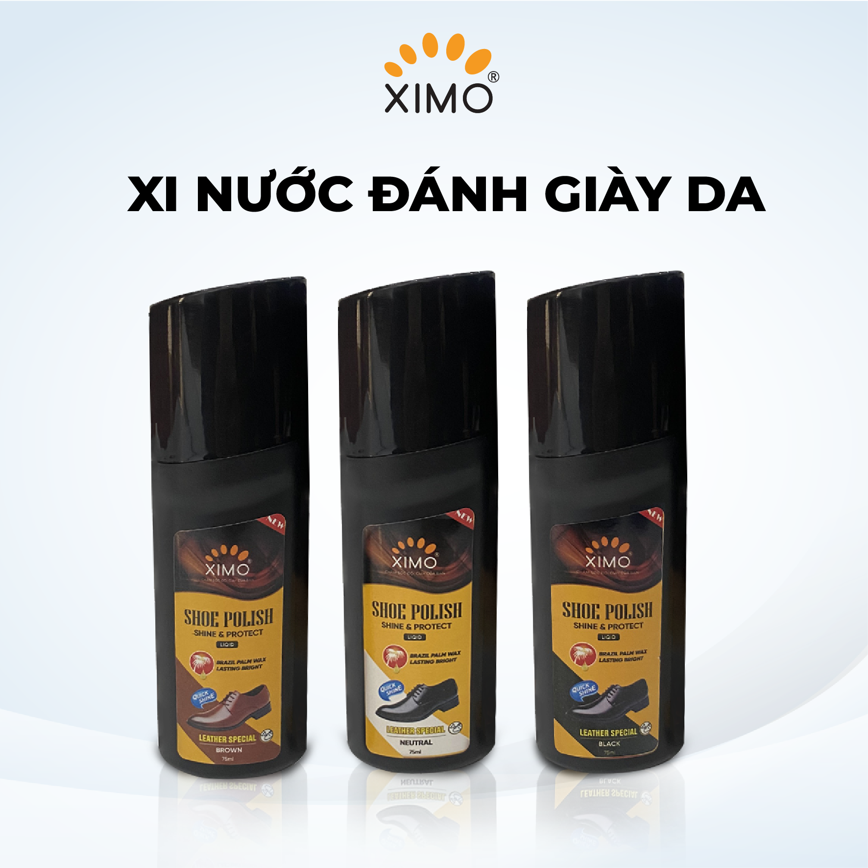 Xi nước đánh giày da bổ sung màu và độ bóng cho đồ da Ximo Polish XI31