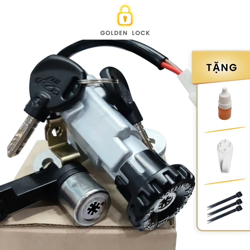 Bộ ổ khoá 8 cạnh xe Exciter chống trộm hàng Đài Loan