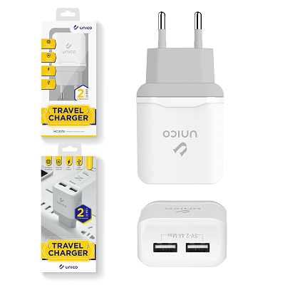 [HCM]Cốc Sạc Nhanh Unico 2 Cổng USB 5V 2.4A Quick Charge Cho iPhone Huawei Samsung Xiaomi Oppo Vivo Realme