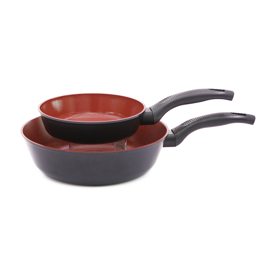 Bộ 2 Chảo Chiên, xào chống dính bếp từ deChef Neoflam Hàn Quốc. Bao gồm 01 chảo xào sâu lòng chống dính 28cm I 01 chảo chiên, cạn chống dính 20cm