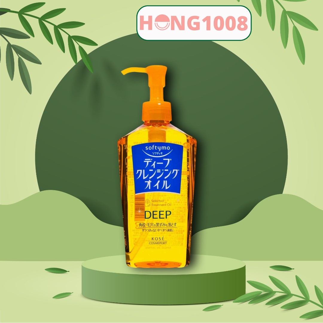 Dầu Tẩy Trang Kose Softymo Deep Nhật Bản 230ml - vòi vàng Kose Cosmeport Selected Treatment Oil - Shop Hong1008