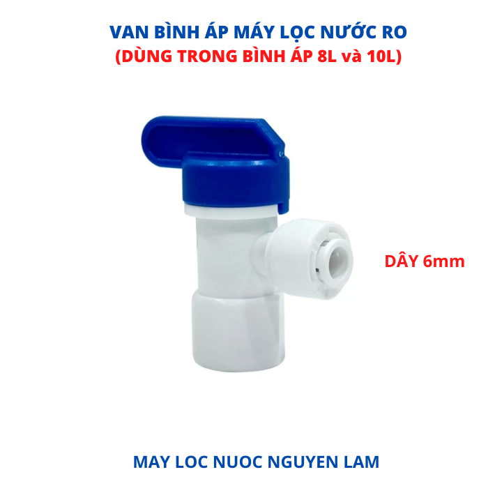 (HCM) Van Bình Áp Máy Lọc Nước RO - Dùng Trong Bình Áp 8 Lít và 10 Lít