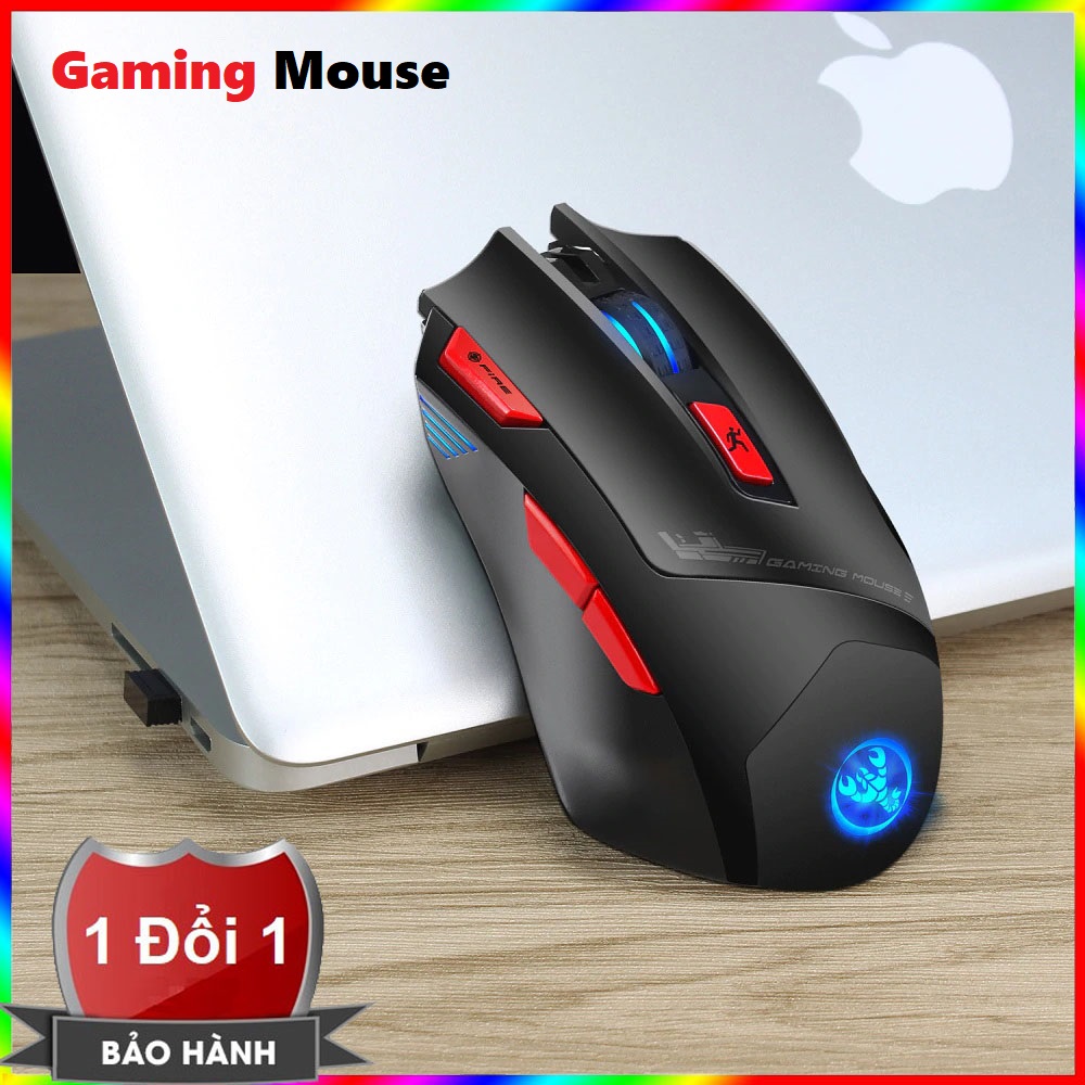 Chuột chơi game không dây hxsj t88 4800 dpi - chuột máy tính không dây led rgb - wireless gaming mouse hxsj t88 4800dpi
