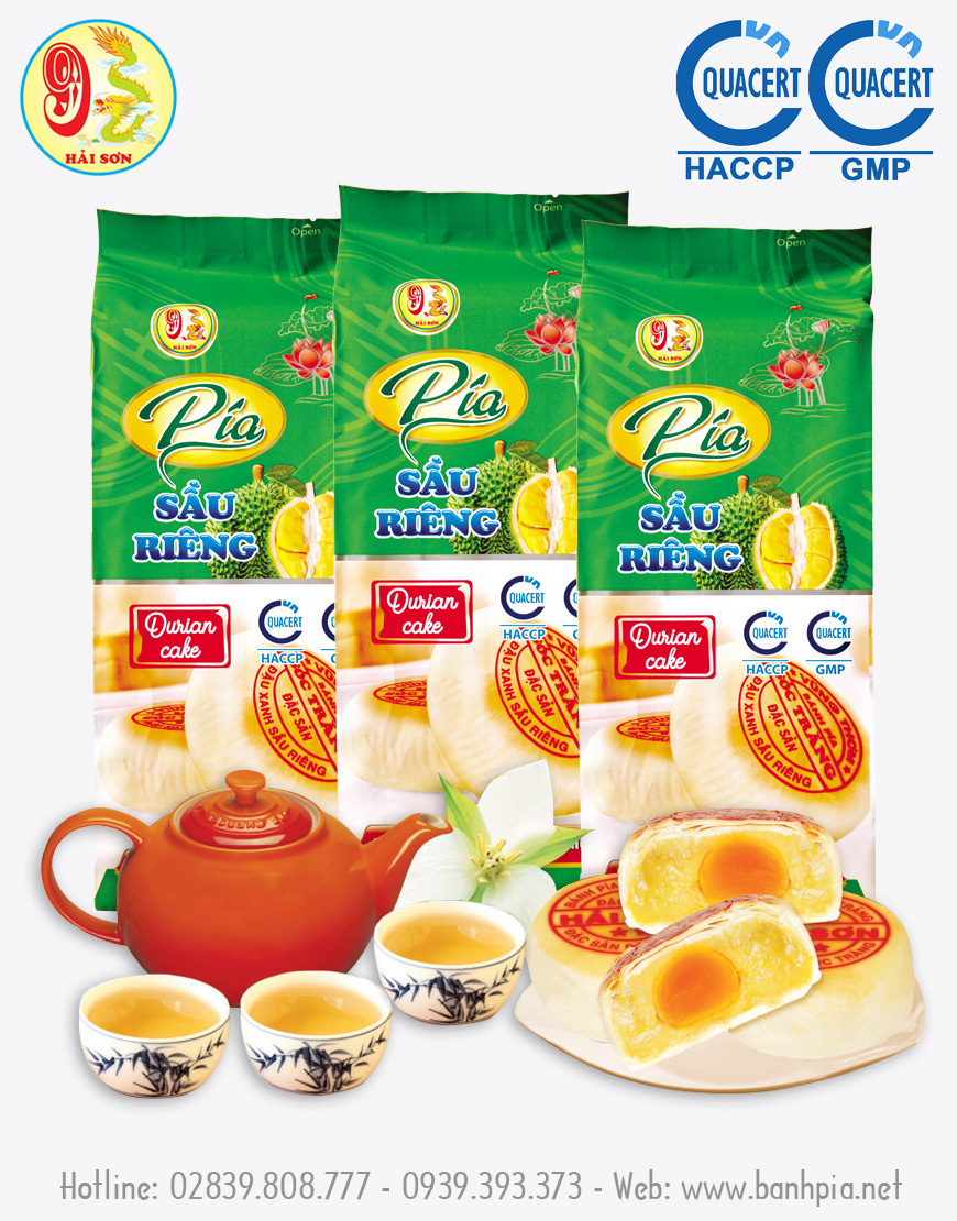 Bánh Pía Đậu Xanh Sầu Riêng trứng muối 280gr