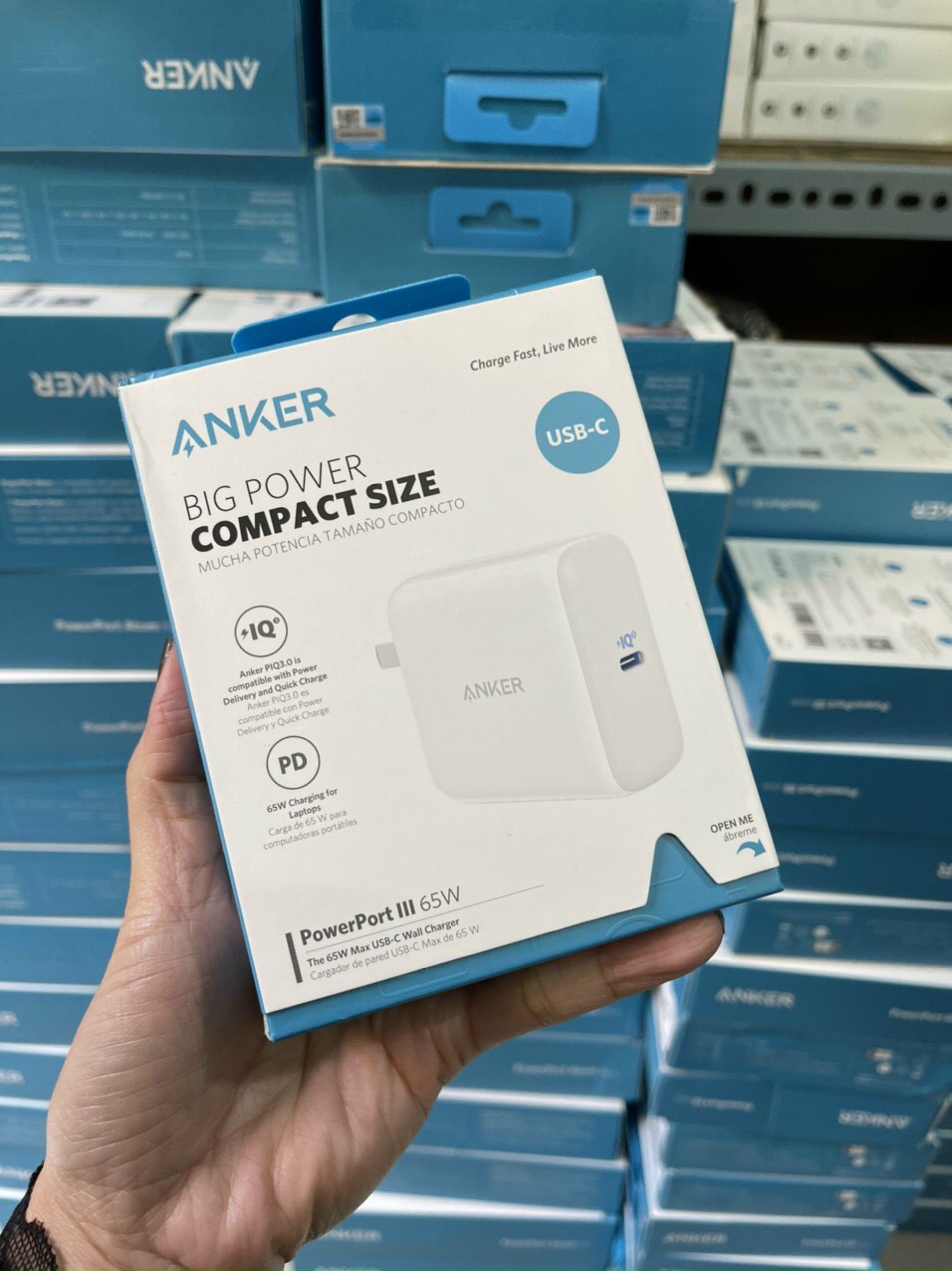 Củ sạc nhanh ANKER A2713  PowerPort III 65W PIQ 3.0 Type-C