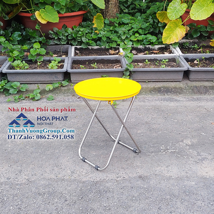 {Hàng Có 1-0-2-Nhiều Màu} Bàn trà chanh gấp xếp chân Full Inox- Bàn bán cafe, Bàn dã ngoại, bàn gấp xếp, bàn bãi biển, bàn thư giãn, Bàn trà chanh