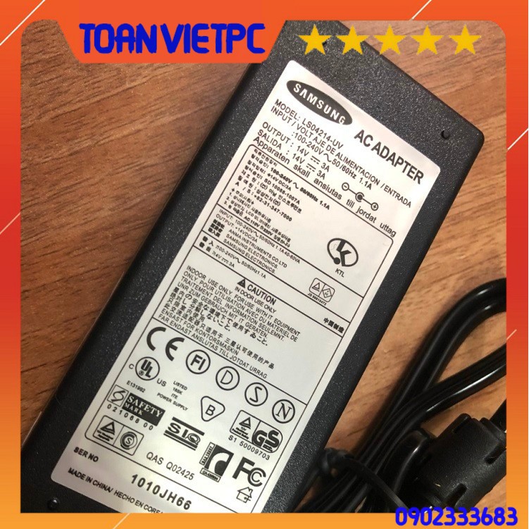 Sạc màn hình Samsung 14v/3a kèm dây nguồn