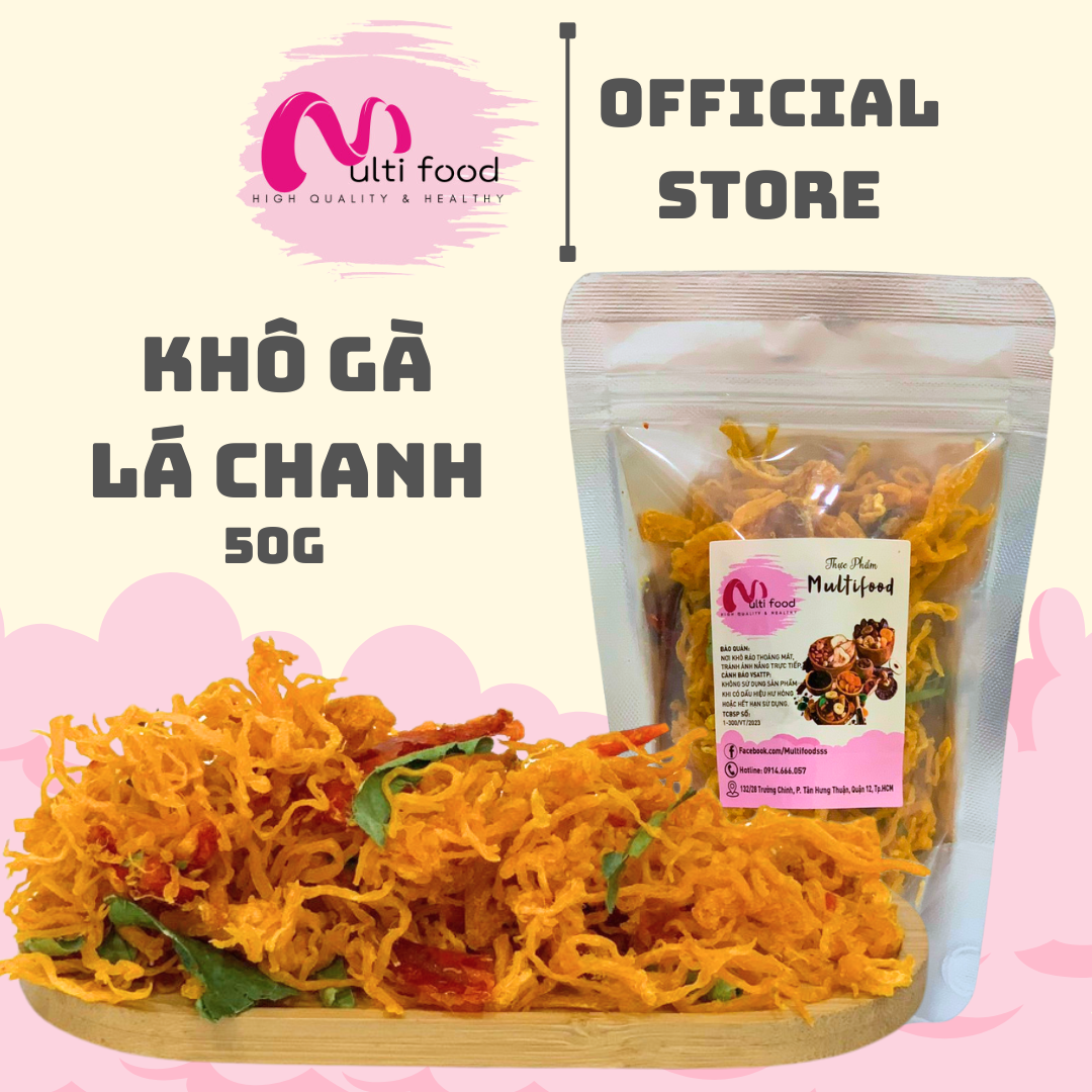 50g khô gà lá chanh multifood