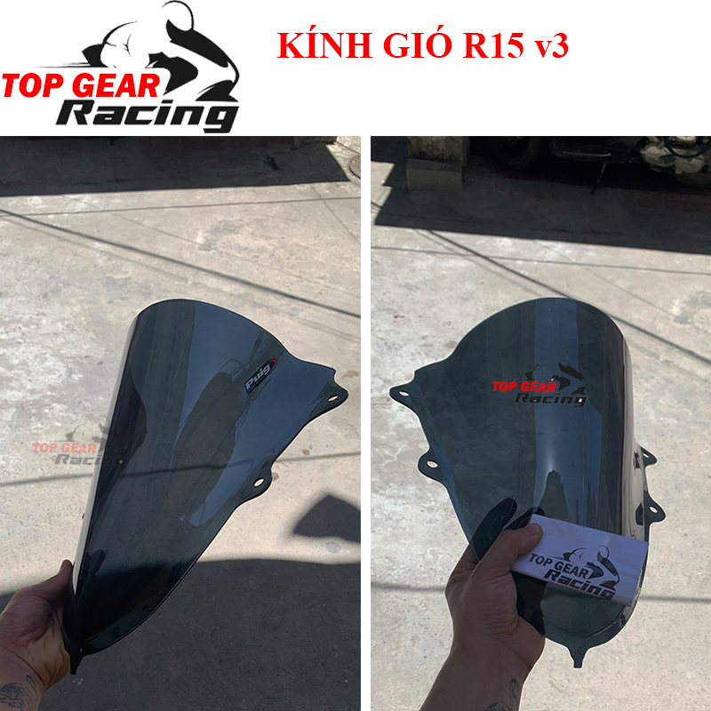 Kính gió r15 v3 màu đen khói cá tính thay như zin