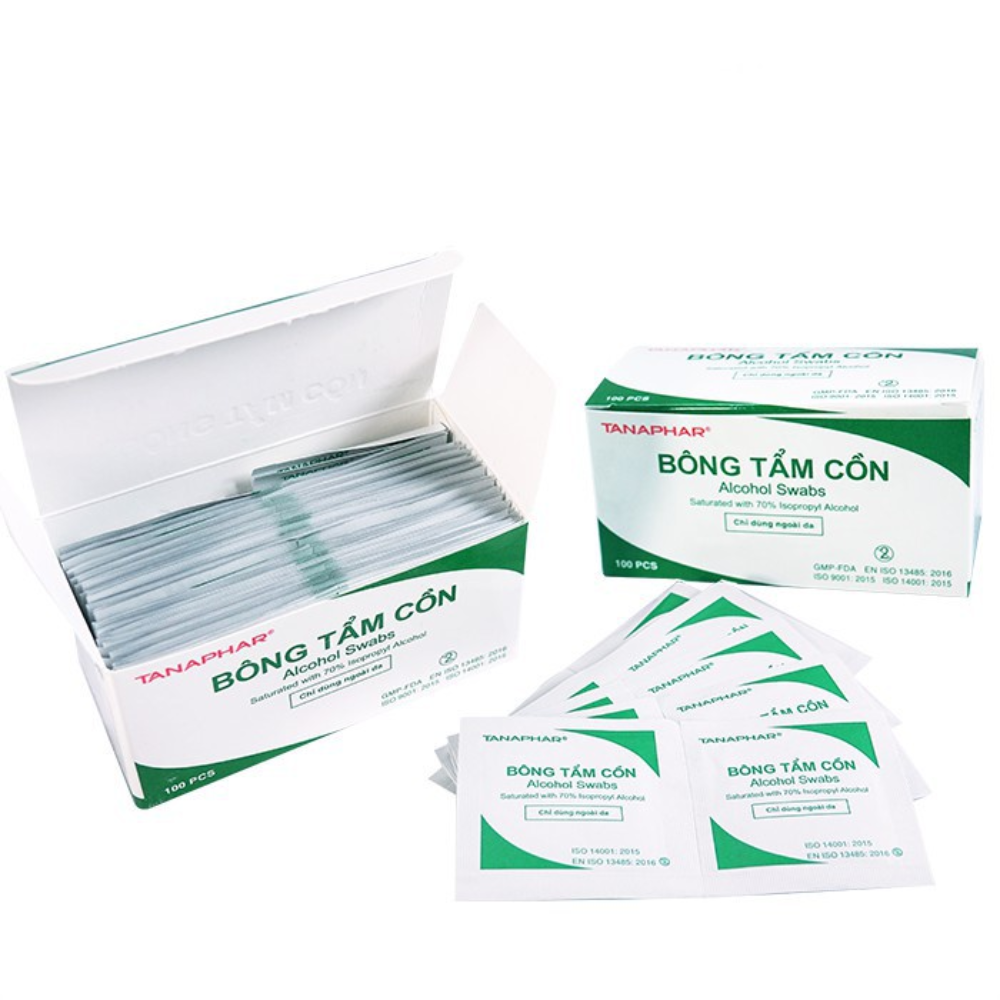 Combo 10 bông tẩm cồn sát trùng Alcohol Pads