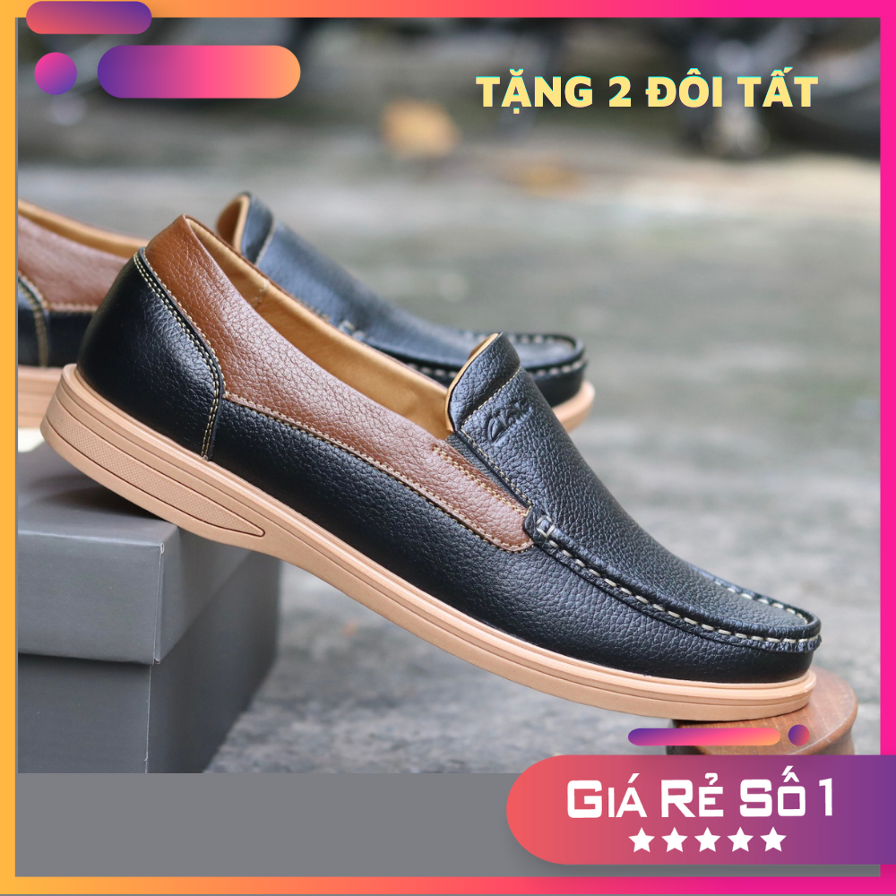 Giày lười nam da bò cao cấp, nhập Thái Lan Full hộp, bảo hành 2 Năm, mã SP CL05D