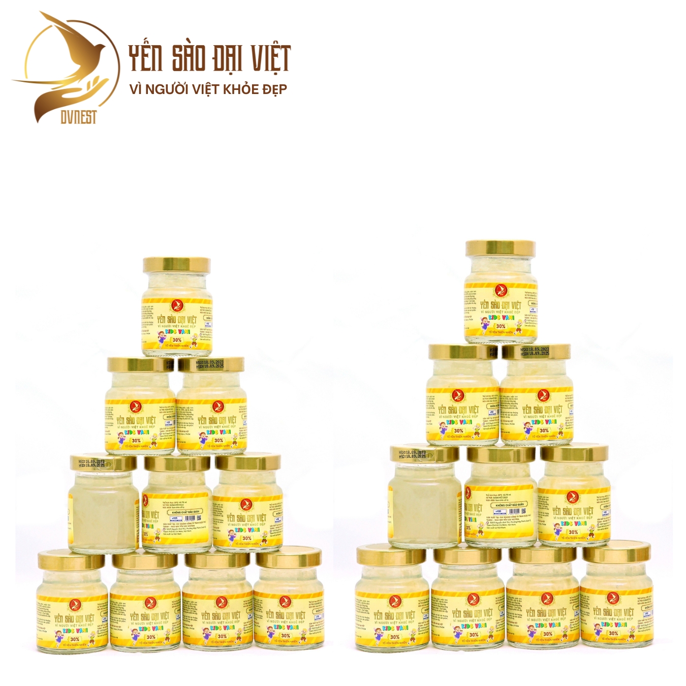 Yến hũ kids vani cho trẻ 30% yến sào (20 hũ x 70ml) của YẾN SÀO ĐẠI VIÊT - DVNEST