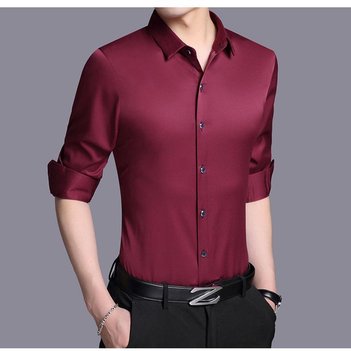 Áo sơ mi lụa nam nữ thời trang phong cách -họa tiết new