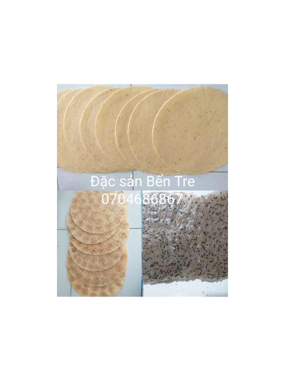 Combo 3 sản phẩm: bánh đa, bánh phồng chuối, phồng mì sữa(mỗi loại 10 cái chua nướng)