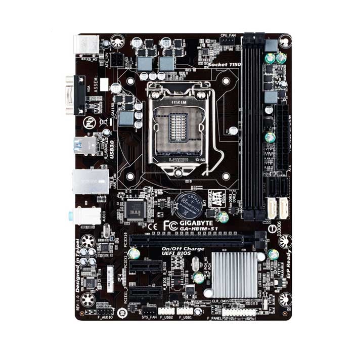 Mainboard gigabyte h81m-s1 lga 1150 sử dụng cpu thế hệ 4