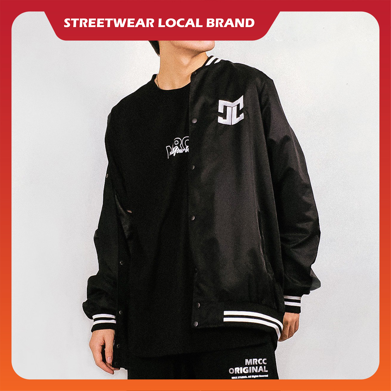 Áo Khoác Bomber Jacket MRCC Basic Unisex Streetwear 2 Lớp